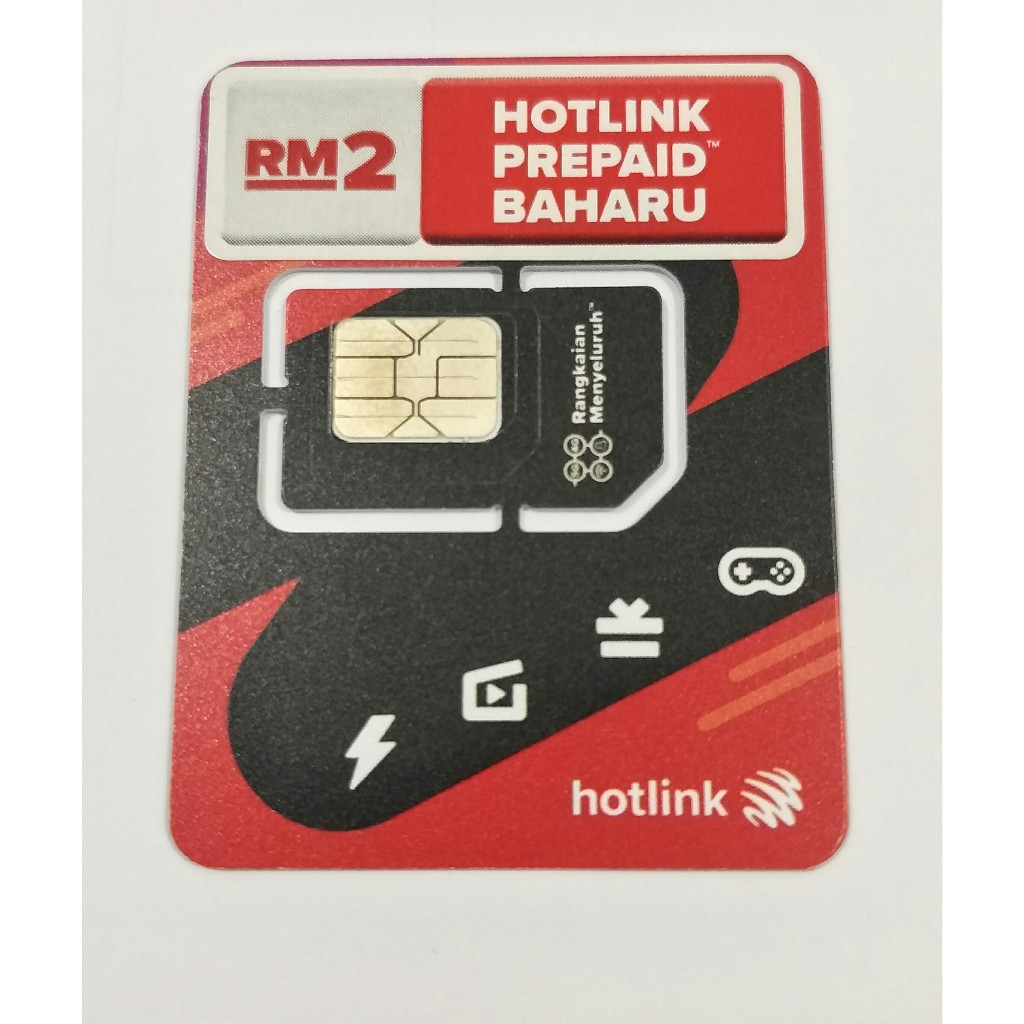 HOTLINK/XOX RANDOM GIVEN SIM CARD WITH PREREGISTERED NO NEED IC FAST