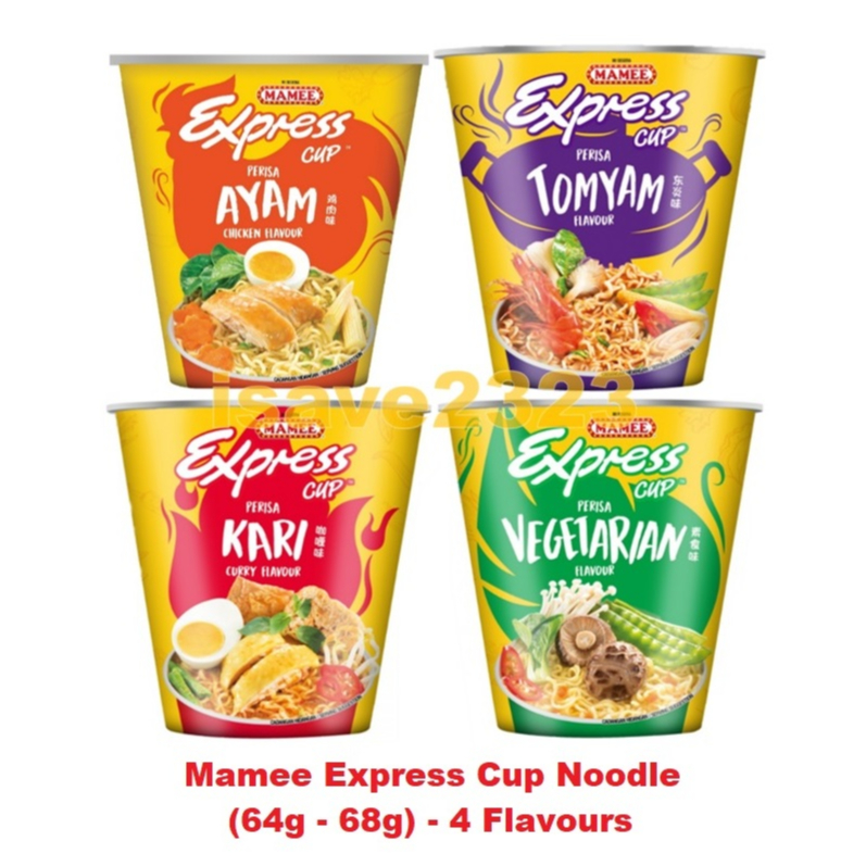 [HALAL] Mamee Express Cup Noodle (64g 68g) Ayam / Kari / Tom Yam