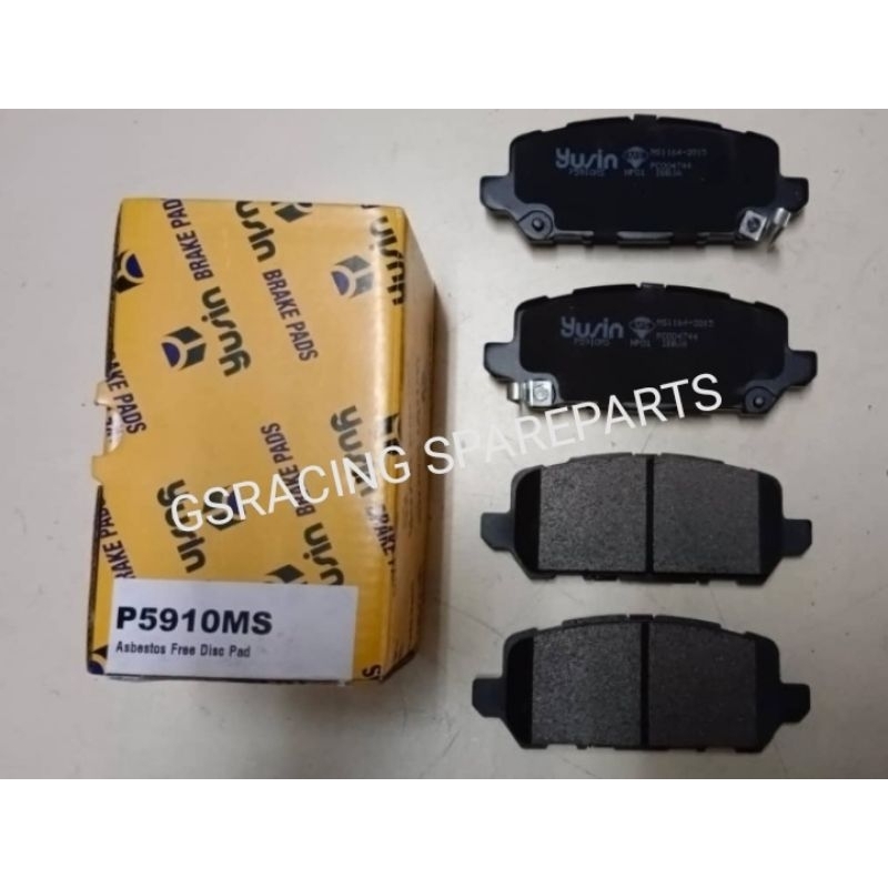 HONDA HRV 1.8 T7A REAR DISC PAD BRAKE PAD (YUSIN) Shopee Malaysia