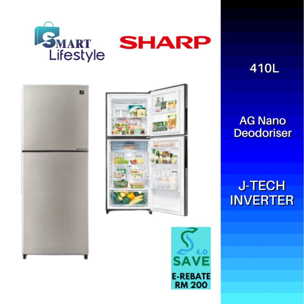 Save 4.0》Sharp Smile Refrigerator (410L) SJ4122MSS | Shopee Malaysia