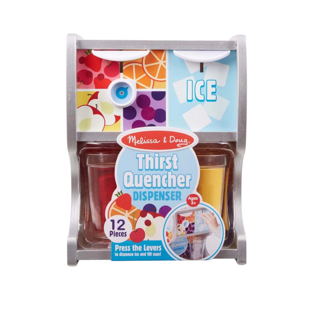 Melissa & Doug Wooden Thirst Quencher Drink Dispenser With Cups, Juice ...