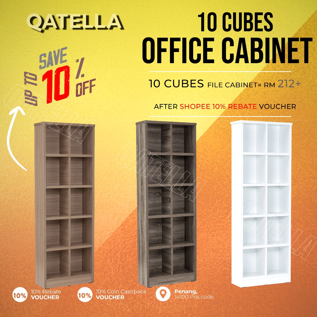 Qatella Premium 10 box File 10c Storage Display Book