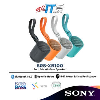Sony SRS-XB100 Portable Wireless Speaker | XB100 | Bluetooth | 16 Hours | EXTRA BASS
