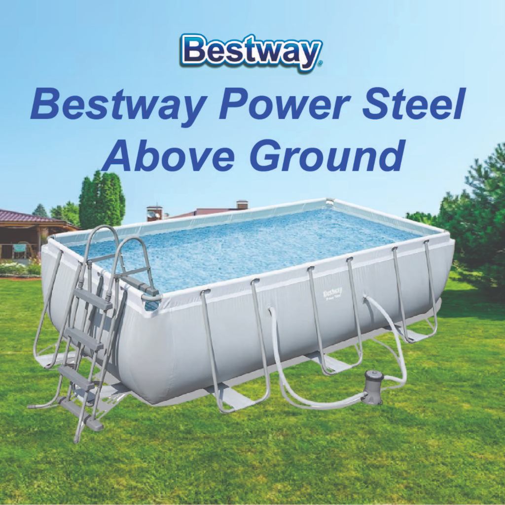 Bestway 4.04M Power Steel Rectangular Frame Pool / Family Pool ...