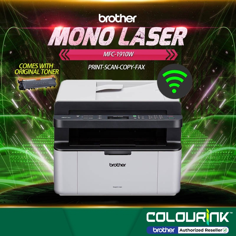 Brother MFC1910W B&W Multi Copy Fax Laser Printer Wireless Wifi ADF