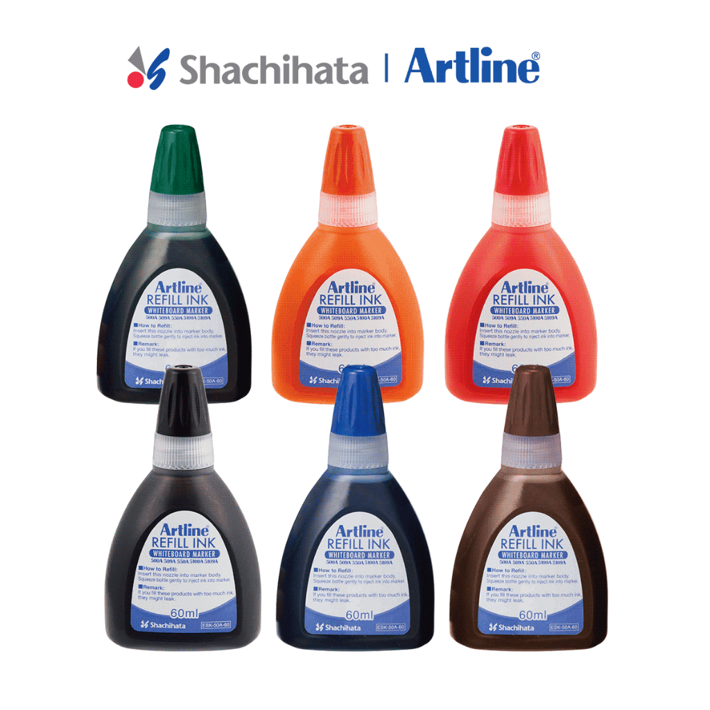 Artline Whiteboard Marker Refill Ink (60ml x 6 Colours) Shopee Malaysia