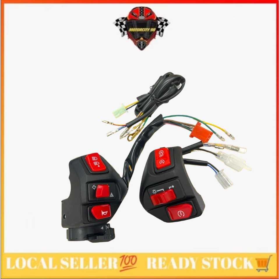FREE RELAY RED BUTTON DOUBLE SIGNAL LC135 V1 - V7 HANDLE SWITCH SET ...