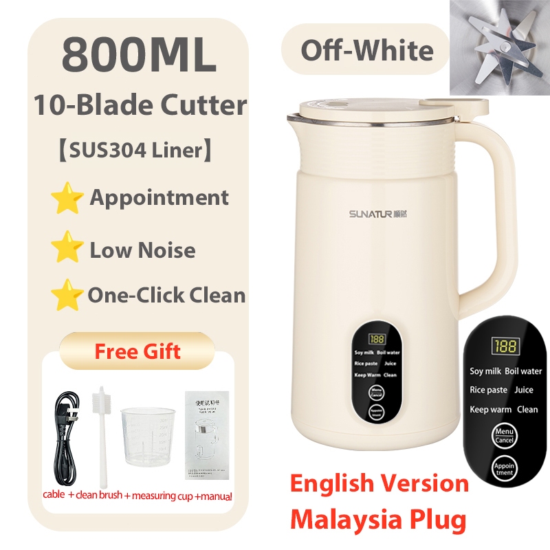 SUNATUR 顺然 Multifunctional Soy Milk Maker Mini Smart Heating Blender