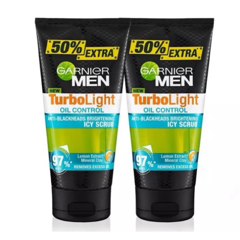 GARNIER MEN Turbolight Oil Control Blackheads Brightening Icy Scrub ...