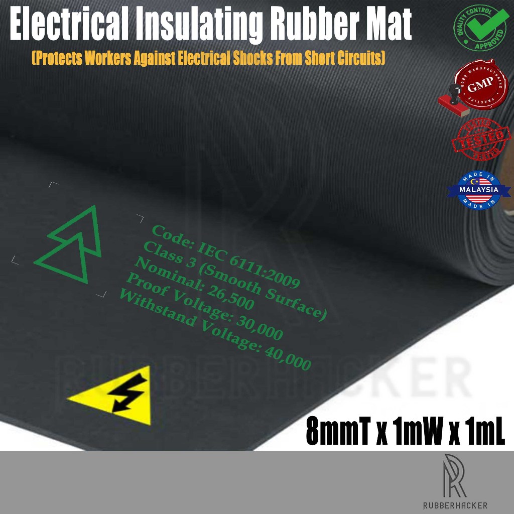 Electrical Insulating Class 0 - Class 4 Switchboard Rubber Mat 1m Width ...