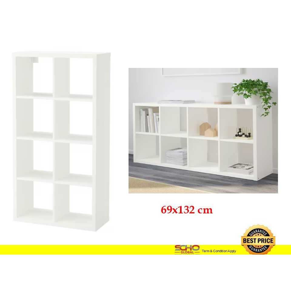 Ikea Flysta Shelving Unit White 69x132 Cm Shopee Malaysia 5402