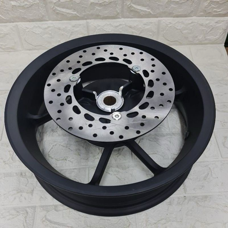 NVX 155 V1 V2 Rear Rim For Modify Brake Disc Set 4.0*14 Matt Black Siap ...