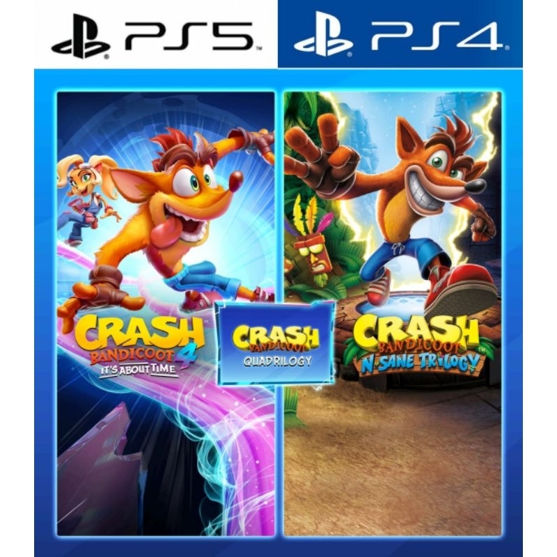 Ps4/Ps5 Crash Bandicoot Quadrilogy Bundle Full Game Digital | Shopee ...