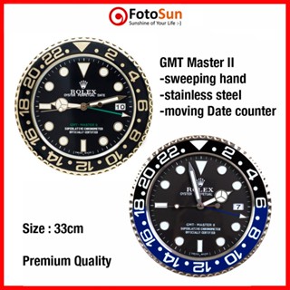 Premium Clock ROLEX GMT series Jam Dinding Sweeping Hand Shopee