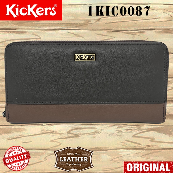 KICKERS RANDOM COLOR 100 GENUINE LEATHER HIGH QUALITY UNISEX FULL ZIP LONG WALLET PURSE 1KIC0087 Shopee Malaysia