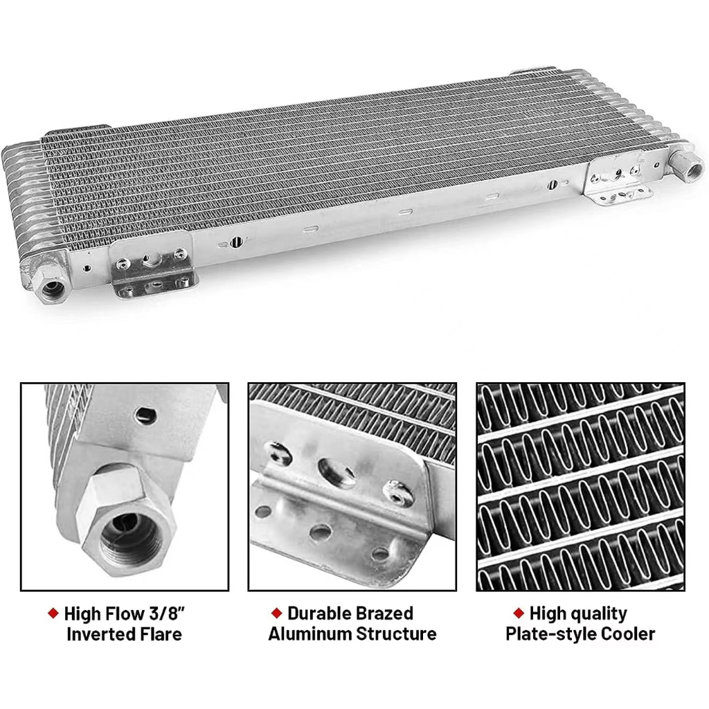 ATF Cooler Universal Transmission Fluid Oil Cooler Gear Oil Cooler CVT Cooler Gearbox Cooler