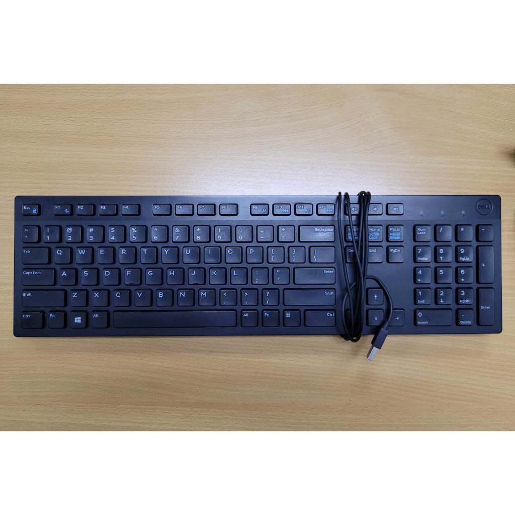 (USED) Original Dell USB Keyboard English Key BLACK SLIM KB216 / Dell ...