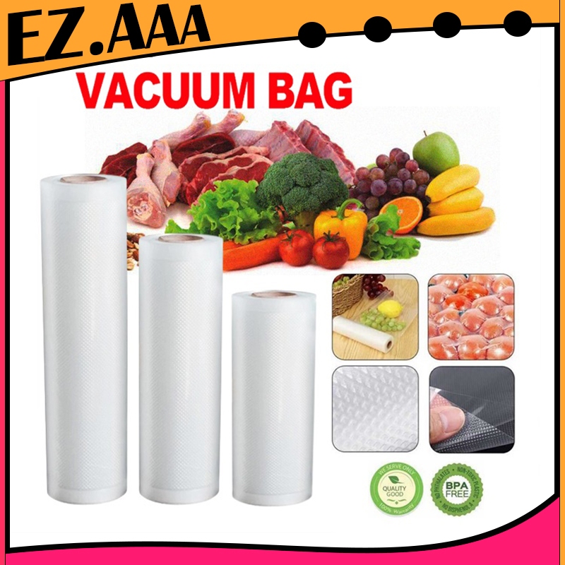 Vacuum Bag food sealer plastic seal storage roll Plastik Makanan Tahan ...