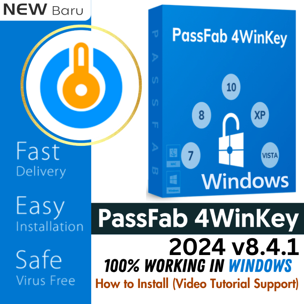🔥Latest 🔥 PassFab 4WinKey 2024 v8.4.1 [Just Watch tutorial and setup