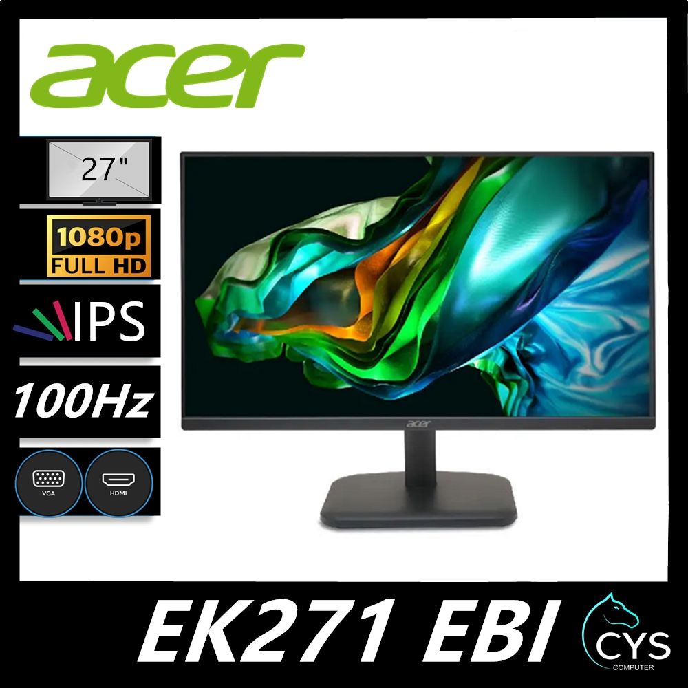 ACER EK271 EBI 27" IPS FULL HD 100HZ 1MS MONITOR Shopee Malaysia