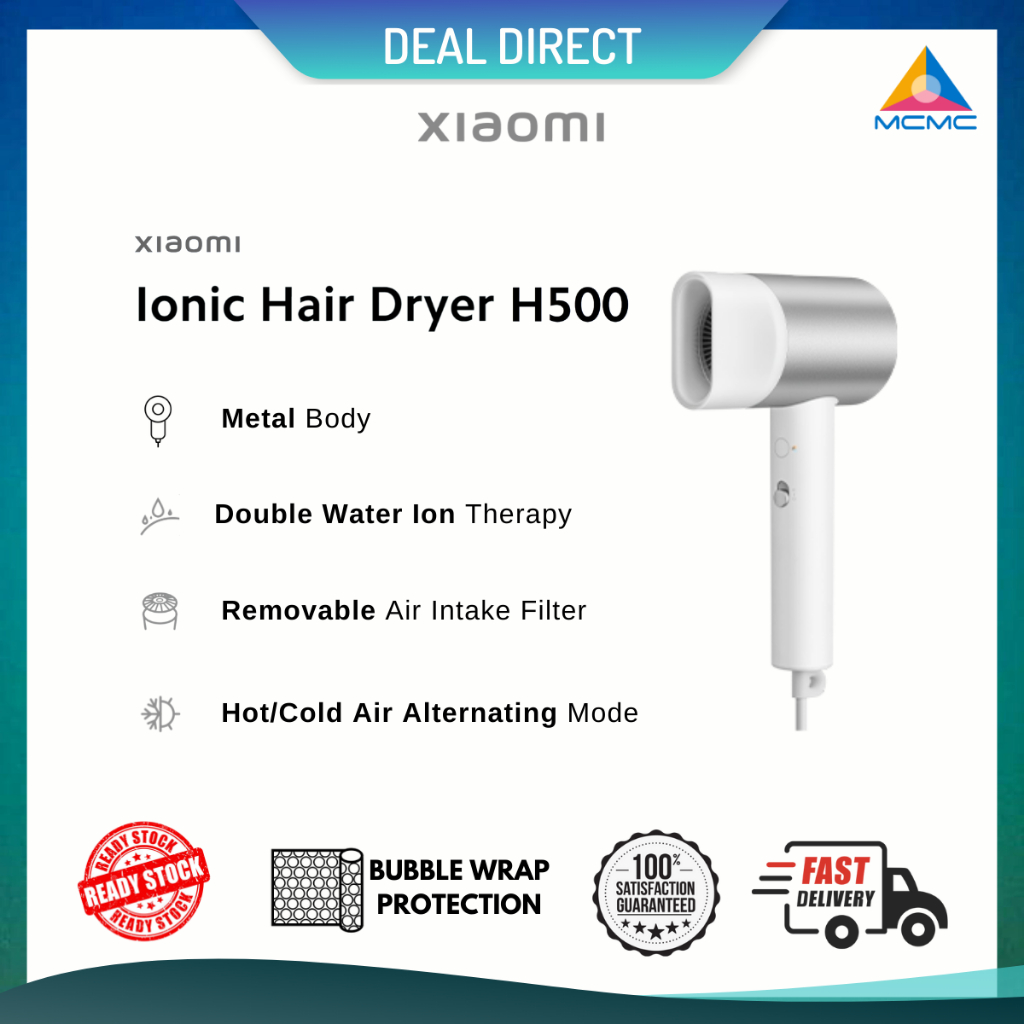 Xiaomi Mi Ionic Hair Dryer H500 1800W /H300 1600W Negative Ion Fast ...