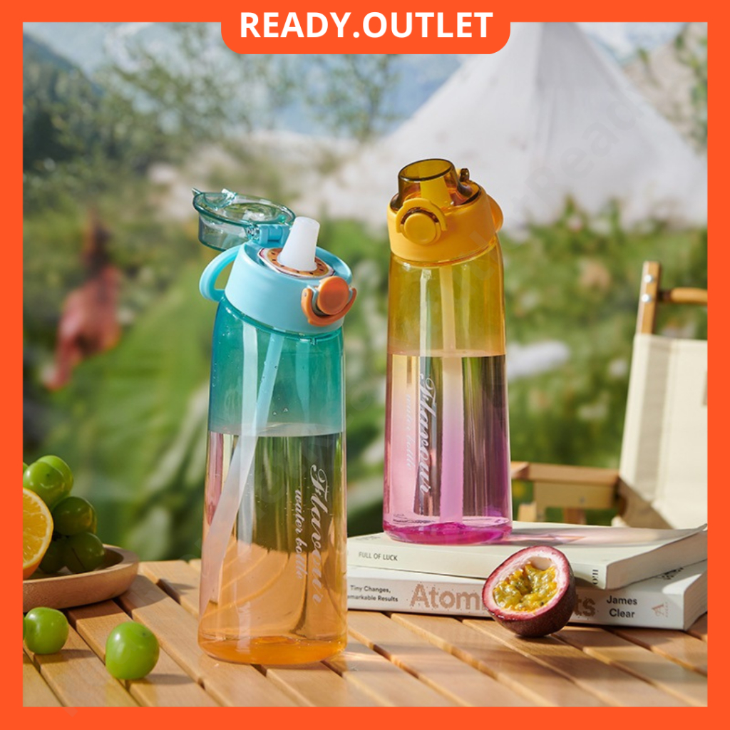 READY! 1000ML Fruit Flavour Fragrance Water Bottle Gradient Color ...