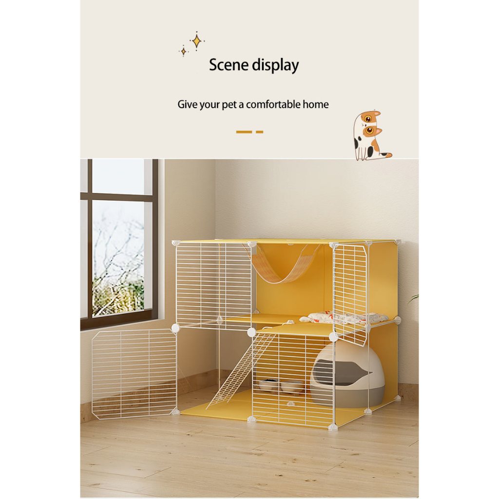 🔥READY STOCK🔥 Cat Cage With Bottom Pallet Sangkar Kucing Besar Pets