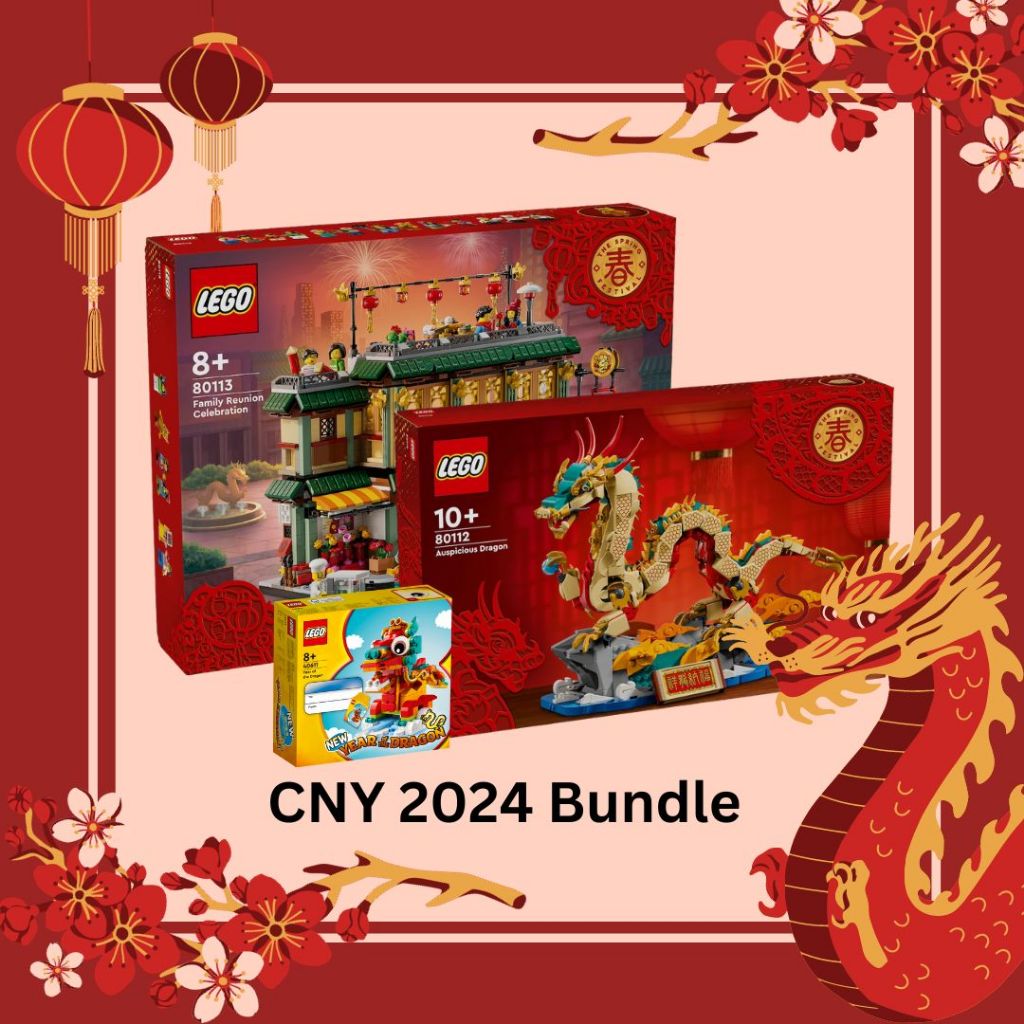 [BrickMonster] Lego CNY 2024 Bundle (80112 + 80113 + 40611) Shopee