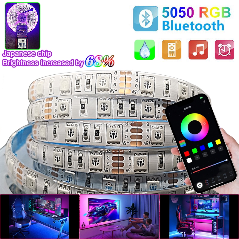 LED Strip USB LED Light 5050 lampu led Bluetooth DC 5V IP65 Water RGB ...
