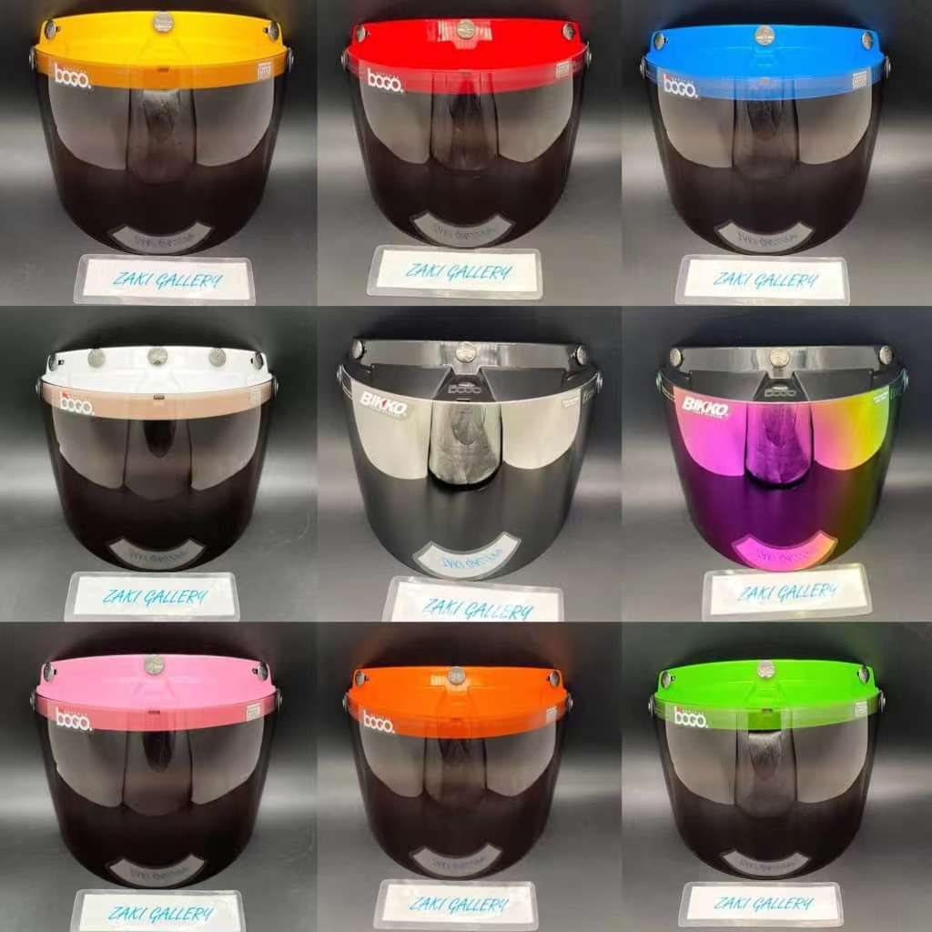 BOGO BIKKO BG05 Black Cap 3 Button Visor | Shopee Malaysia