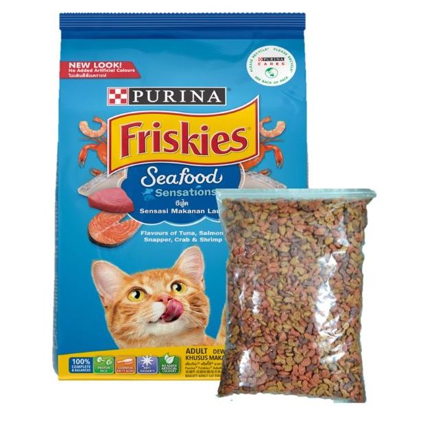 Repack 1kg Original Friskies Dry Cat Food Kitten Seafood Sensation Surfin Favourite Indoor Meaty Grill Repack 1kg Shopee Malaysia