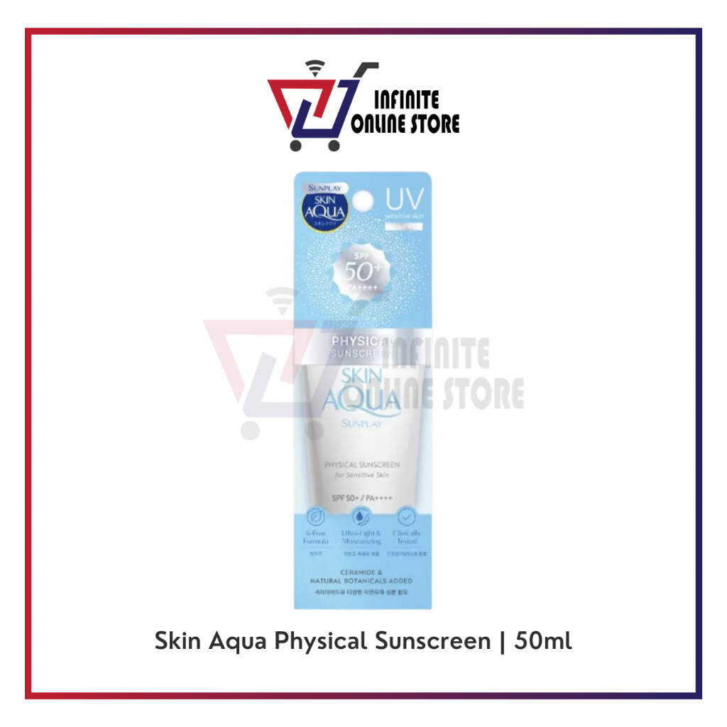 Sunplay Skin Aqua Physical Sunscreen SPF50+ PA++++ (50ml) | Shopee Malaysia