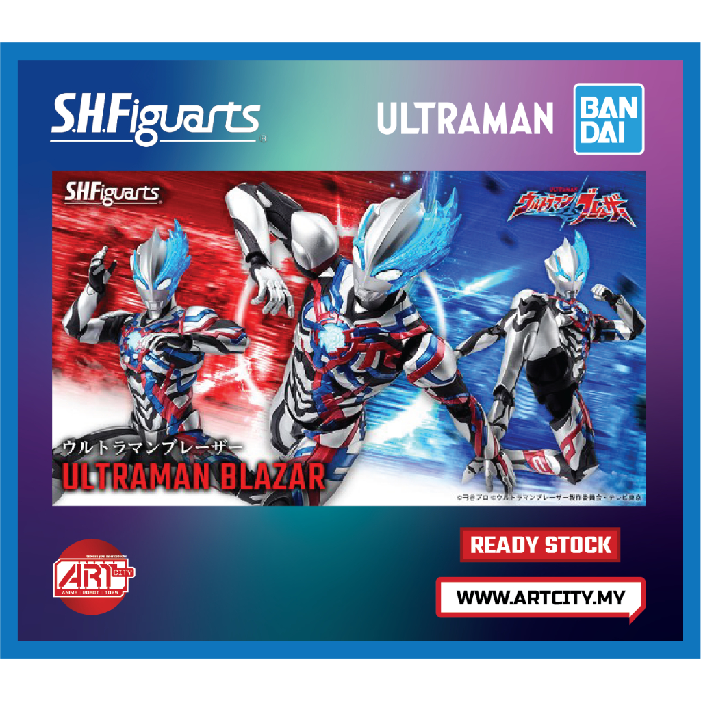 TAMASHII NATIONS Bandai S.H.Figuarts Ultraman Blazar, Action Figure 15 Cm, Con Mani Opzionali, Timer Rosso E Arma, Supervised By Tsuburaya Productions, Collezionabile