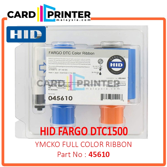 [3Box] Not for HFC YMCKO HID Fargo DTC1500 Printer Card ID Ribbon Ink ...