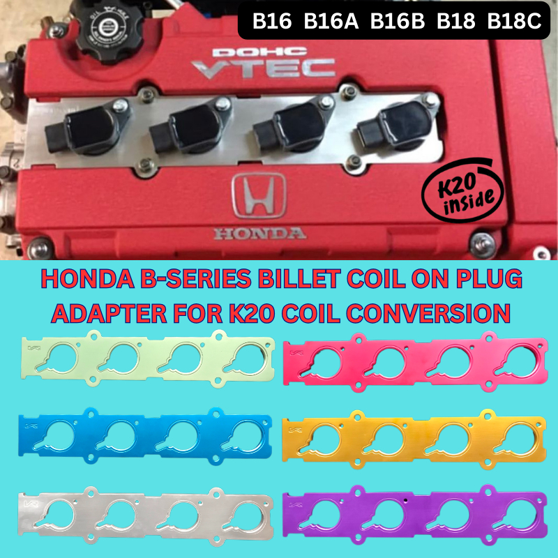HONDA BSeries Billet CoilOnPlug Adaptor For K20 Coil Conversion Fit For B16 B16A B16B B18