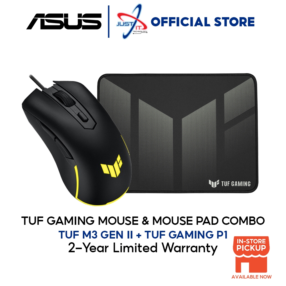 ASUS TUF GAMING M3 GEN II P309 GAMING MOUSE + TUF GAMING P1 GAMING