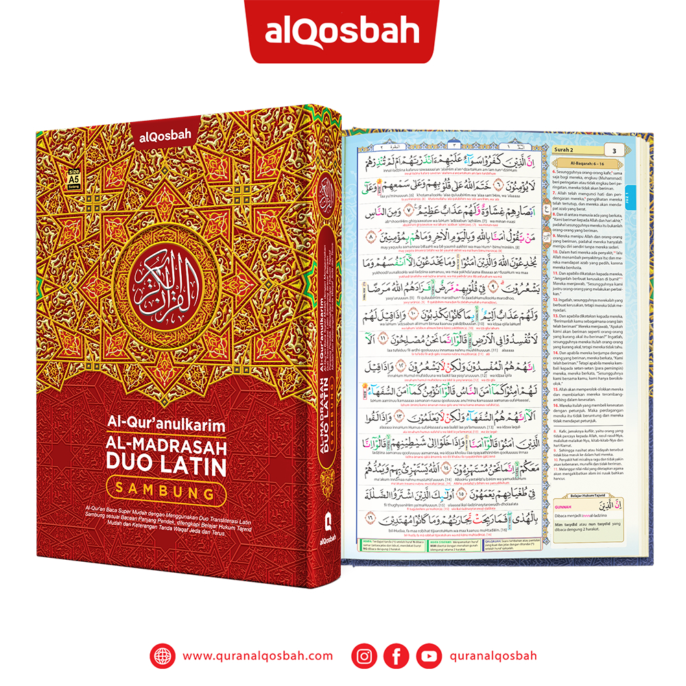 Al-Quran Al-Madrasah Duo Latin Sambung Transliterasi A4 (Al Qosbah ...