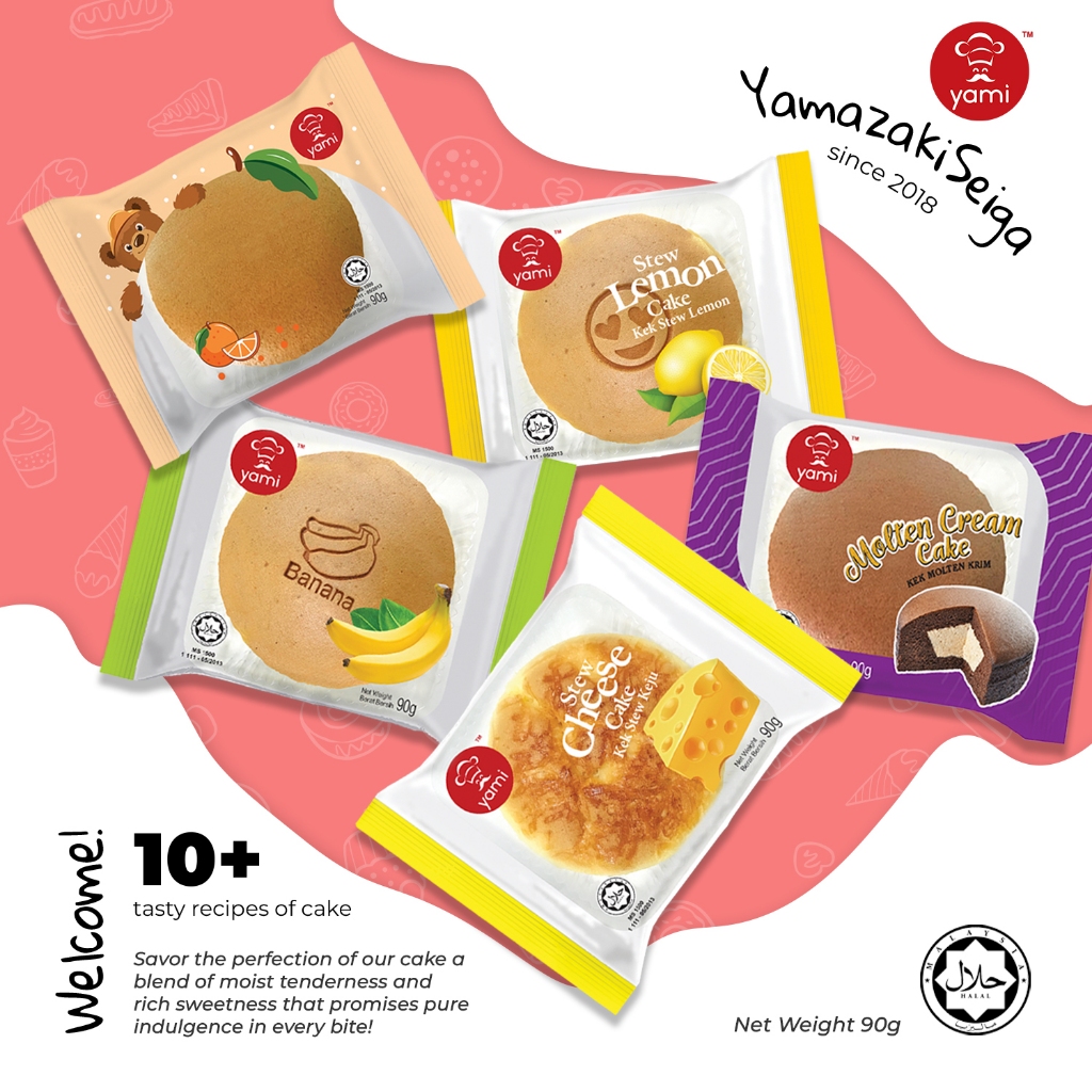 Yami Stew Cake Series Lemon Cheese Banana Orange Chocolate Halal Certified Ready Stock Quick Delivery