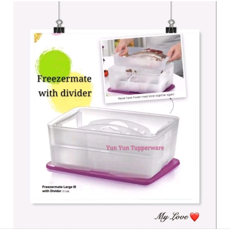 Tupperware Freezermate Large III with Divider (1) 3.1L | Shopee Malaysia