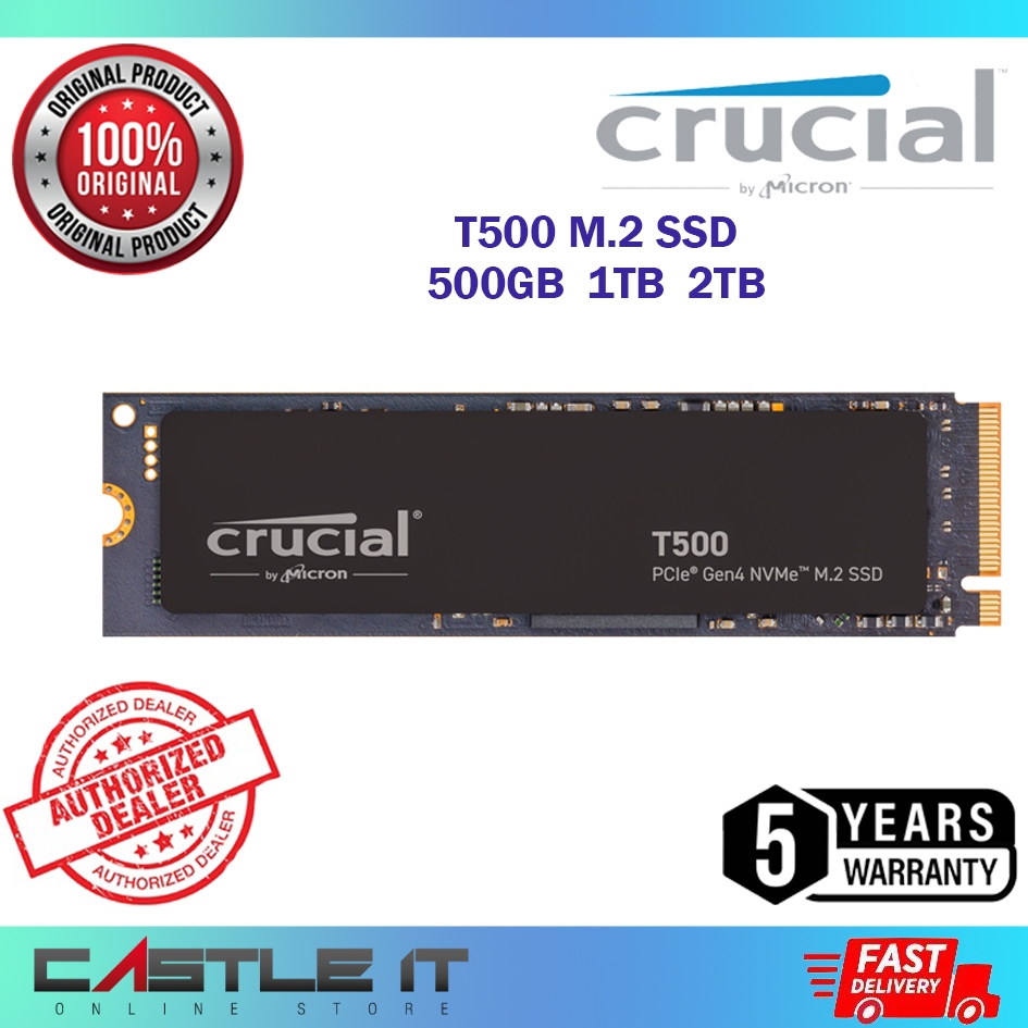 Crucial T500 2TB SSD Pcle Gen4 Nvme M.2（Crucial T500 PCIe