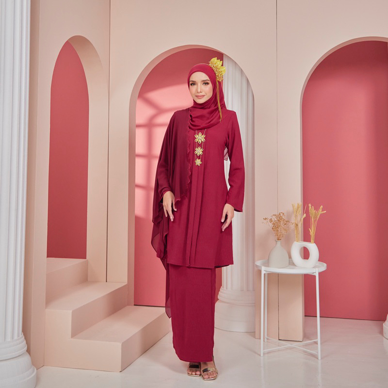 KEBARUNG LABUH KLASIK BAJU KEBARUNG PLUS SIZE KURUNG IRONLESS RAYA 2024