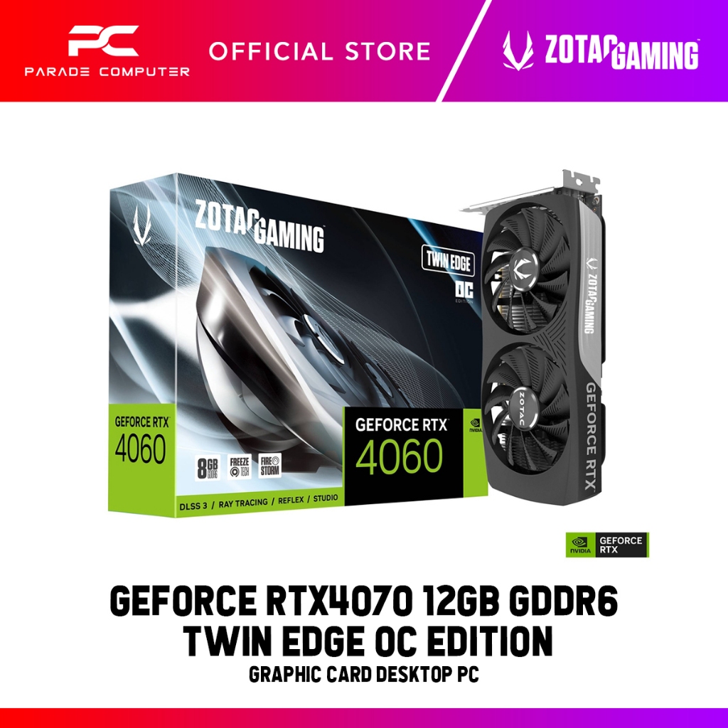 ZOTAC GAMING GeForce RTX 4070 12GB GDDR6 TWIN EDGE OC EDITION (ZT ...