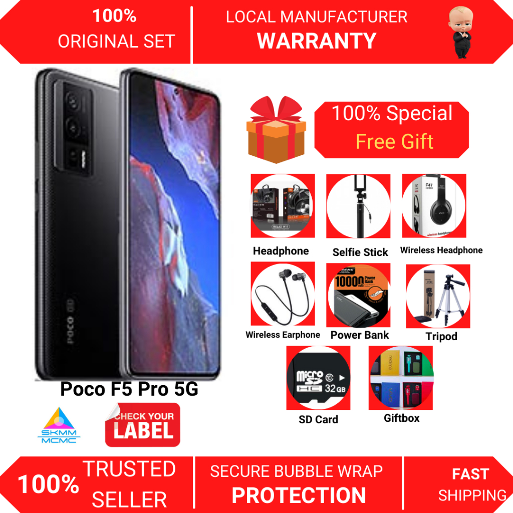 Poco F5 Pro 5G [12GB+512GB] [12GB+256GB] [8GB+256GB] Original Poco Malaysia  Warranty With Free Gift poco f4gt F4GT