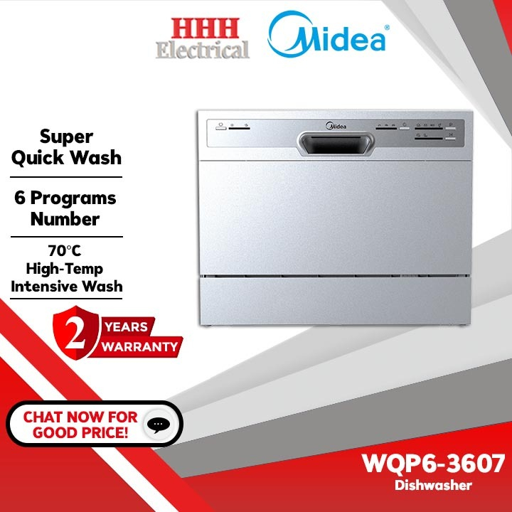 MIDEA 6 Washing Programs Tabletop Dishwasher/Mesin Pencuci Pinggan Dish ...