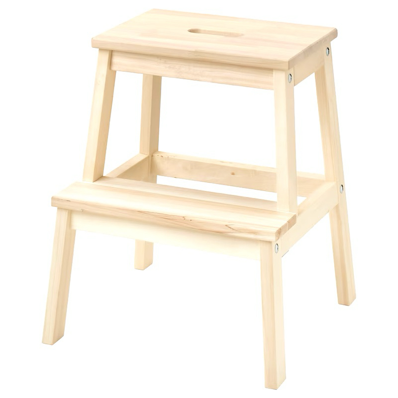 Sgabello IKEA BEKV&Auml;M 50cm - Sgabello In Legno Massello Di Faggio Naturale Con Maniglia