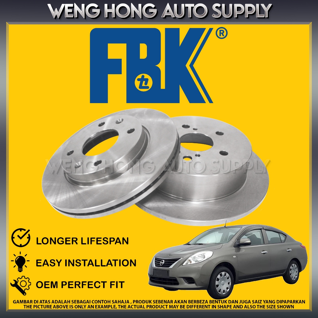 [ FBK ] Nissan Almera N17 Front Brake Disc Rotor Original 20122019