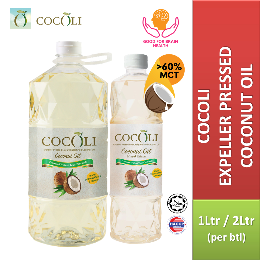 COCOLI Expeller Pressed Naturally Refined Coconut Oil 1L (0.91kg) / 2L