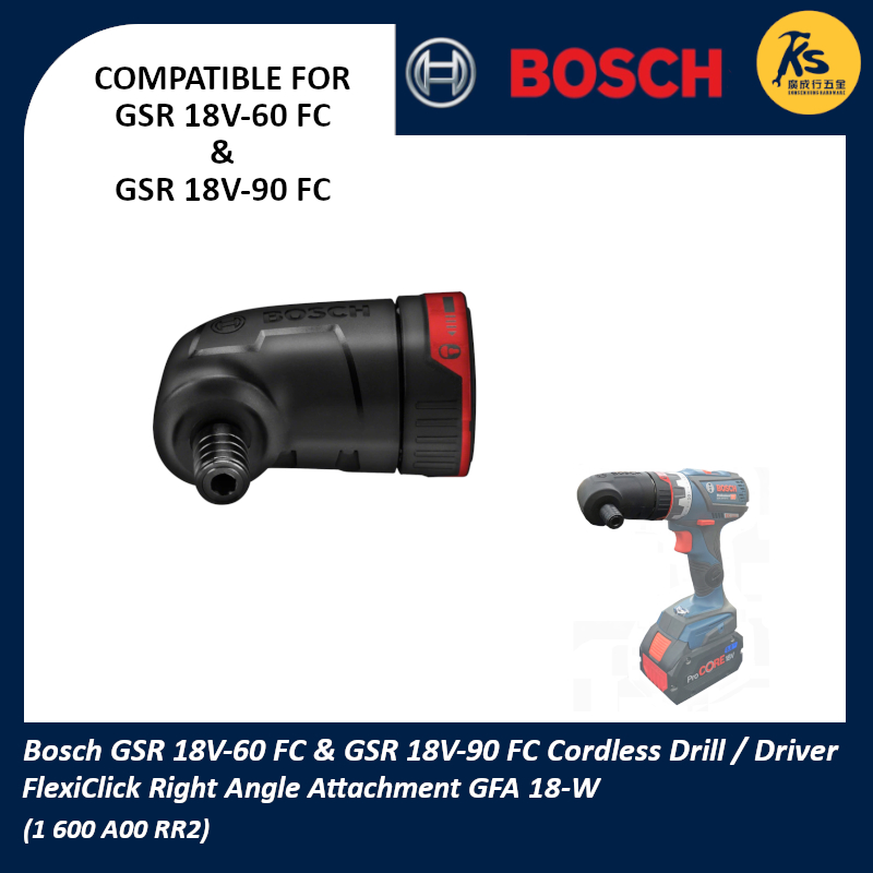 Perceuse Visseuse GSR 18V-90 FC 4Ah ProCORE + 4 Adaptateurs FlexiCl L Boxx 06019k6200 Bosch