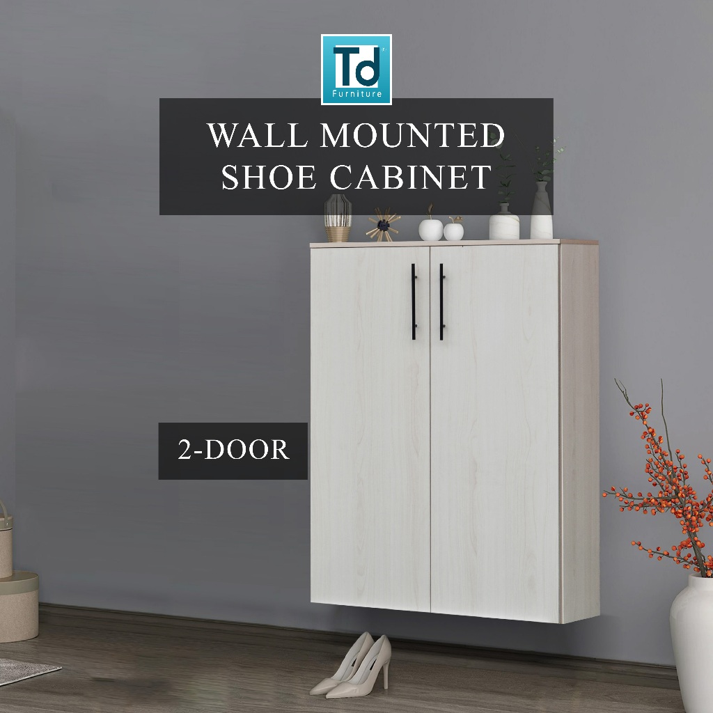 Wall Mounted Shoe 2 DoorHanging Shoe Rack Multi Function