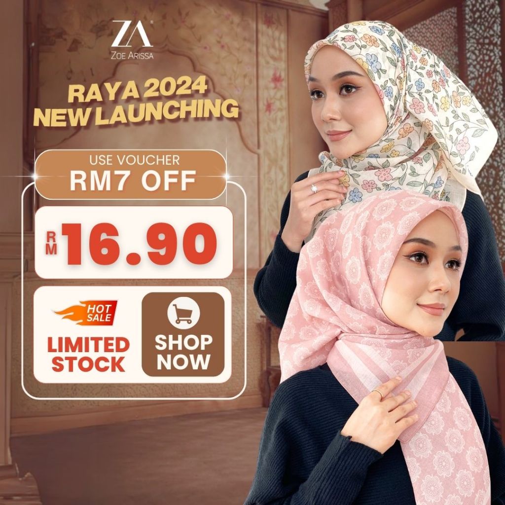 ZOE ARISSA NEW COLLECTION TUDUNG BAWAL PRINTED Bawal Corak Series ...